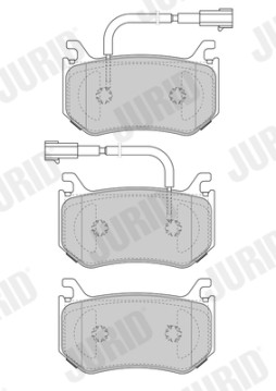 573664J JURID sada brzdových platničiek kotúčovej brzdy 573664J JURID
