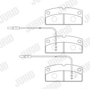 573750J Sada brzdových destiček, kotoučová brzda JURID