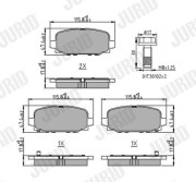573824J Brzdové destičky JURID