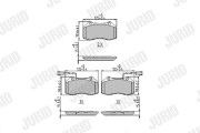 573957J Sada brzdových destiček, kotoučová brzda JURID