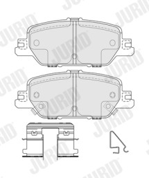 574155J Sada brzdových destiček, kotoučová brzda JURID