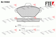 BL1359A2 Sada brzdových destiček, kotoučová brzda FTE