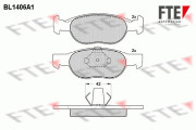 BL1406A1 Sada brzdových destiček, kotoučová brzda FTE