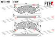 BL1511U2 Sada brzdových destiček, kotoučová brzda FTE