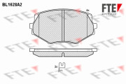 BL1628A2 Sada brzdových destiček, kotoučová brzda FTE