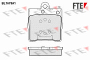 BL1678A1 Sada brzdových destiček, kotoučová brzda FTE
