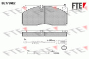 BL1726E2 Sada brzdových destiček, kotoučová brzda FTE