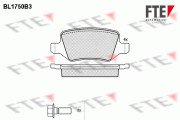 BL1750B3 Sada brzdových destiček, kotoučová brzda FTE