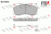BL1764C2 Sada brzdových destiček, kotoučová brzda FTE