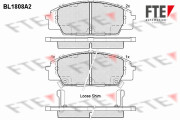 BL1808A2 Sada brzdových destiček, kotoučová brzda FTE