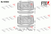 BL1830A4 Sada brzdových destiček, kotoučová brzda FTE