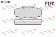 BL1861B3 Sada brzdových destiček, kotoučová brzda FTE