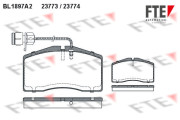 BL1897A2 Sada brzdových destiček, kotoučová brzda FTE