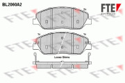 9010643 Sada brzdových destiček, kotoučová brzda FTE