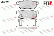 BL2349A1 Sada brzdových destiček, kotoučová brzda FTE