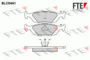 BL2356A1 Sada brzdových destiček, kotoučová brzda FTE
