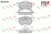 9010724 Sada brzdových destiček, kotoučová brzda FTE