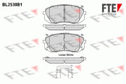 BL2538B1 FTE sada brzdových platničiek kotúčovej brzdy BL2538B1 FTE