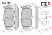 9011089 Sada brzdových destiček, kotoučová brzda FTE