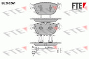 9010891 Sada brzdových destiček, kotoučová brzda FTE