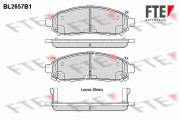 BL2657B1 Sada brzdových destiček, kotoučová brzda FTE