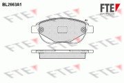 BL2663A1 Sada brzdových destiček, kotoučová brzda FTE