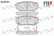 BL2697A1 Sada brzdových destiček, kotoučová brzda FTE