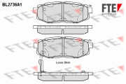 BL2736A1 Sada brzdových destiček, kotoučová brzda FTE
