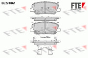 BL2748A1 Sada brzdových destiček, kotoučová brzda FTE