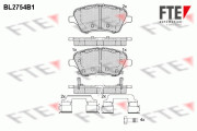 9010962 Sada brzdových destiček, kotoučová brzda FTE