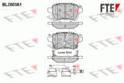 BL2803A1 Sada brzdových destiček, kotoučová brzda FTE