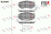 BL2838A1 FTE sada brzdových platničiek kotúčovej brzdy BL2838A1 FTE