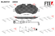 BL2847A1 Sada brzdových destiček, kotoučová brzda FTE