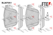 BL2870A1 Sada brzdových destiček, kotoučová brzda FTE