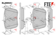 BL2880A1 Sada brzdových destiček, kotoučová brzda FTE