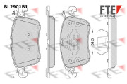BL2901B1 Sada brzdových destiček, kotoučová brzda FTE