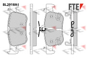 BL2918A1 Sada brzdových destiček, kotoučová brzda FTE