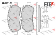 BL2941A1 Sada brzdových destiček, kotoučová brzda FTE