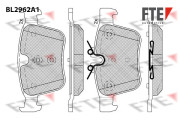 BL2962A1 Sada brzdových destiček, kotoučová brzda FTE