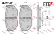 BL2974A1 Sada brzdových destiček, kotoučová brzda FTE