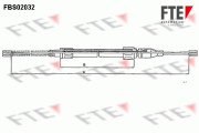 9250040 FTE żażné lanko parkovacej brzdy 9250040 FTE