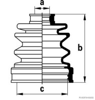 J2888006 HERTH+BUSS JAKOPARTS manżeta hnacieho hriadeľa - opravná sada J2888006 HERTH+BUSS JAKOPARTS