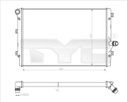 702-0024-R Chladič, chlazení motoru TYC