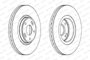 DDF1205C Brzdový kotouč PREMIER FERODO