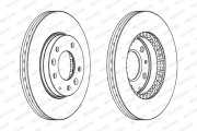 DDF1278C Brzdový kotouč PREMIER FERODO