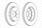 DDF1628 FERODO brzdový kotúč DDF1628 FERODO