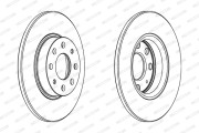 DDF1784C Brzdový kotouč FUSE+ Technology FERODO