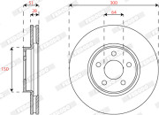 DDF2816C Brzdový kotouč PREMIER FERODO