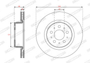 DDF3015C Brzdový kotouč PREMIER FERODO