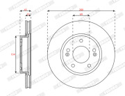 DDF3056C FERODO brzdový kotúč DDF3056C FERODO